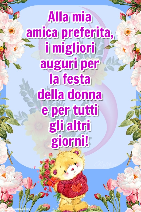 Migliori auguri per la festa della donna