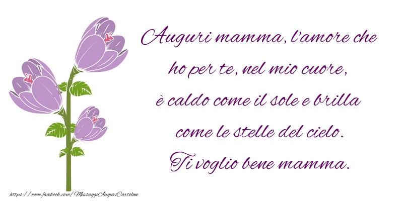 Ti voglio bene mamma.