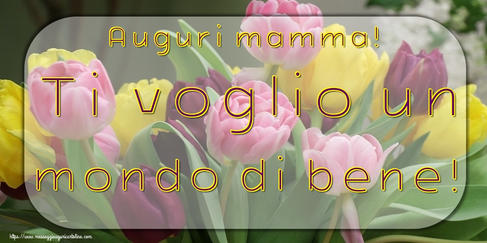 Auguri mamma! Ti voglio un mondo di bene!
