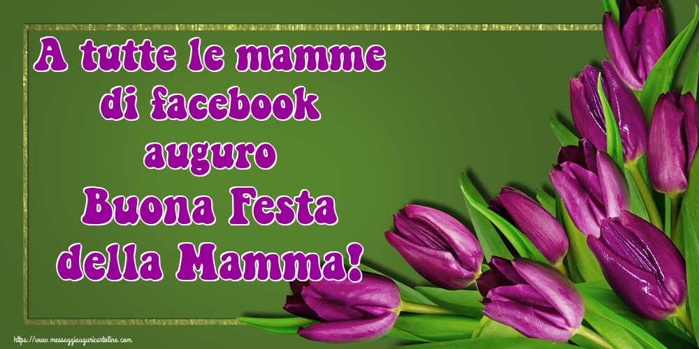 A tutte le mamme di facebook auguro Buona Festa della Mamma!