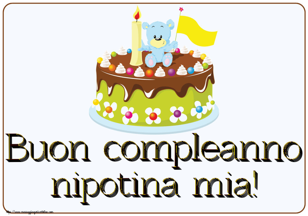 Buon compleanno nipotina mia! ~ torta con orsacchiotto