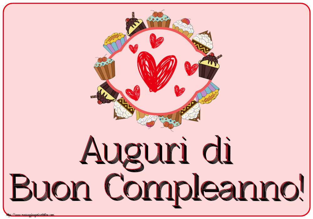 Bambini Auguri di Buon Compleanno! ~ cuori e biscotti