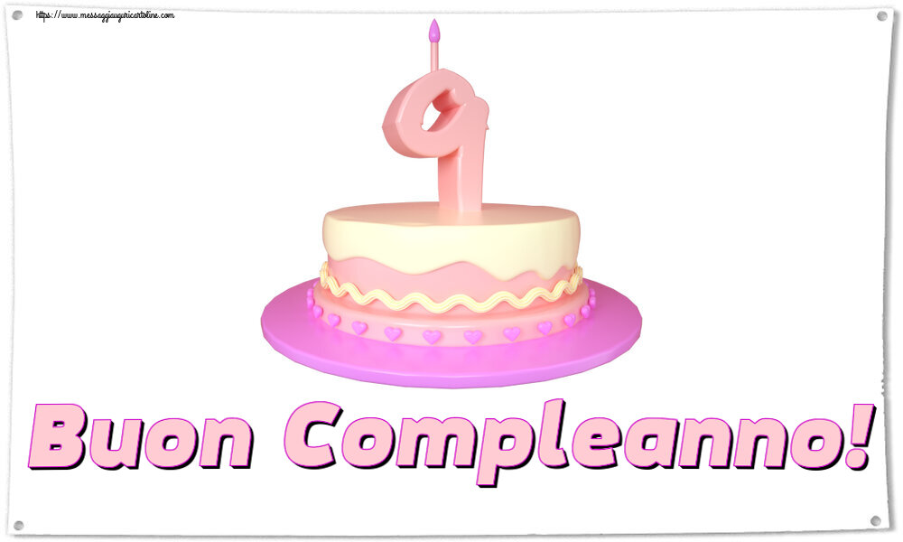 Bambini Buon Compleanno! ~ Torta 9 anni