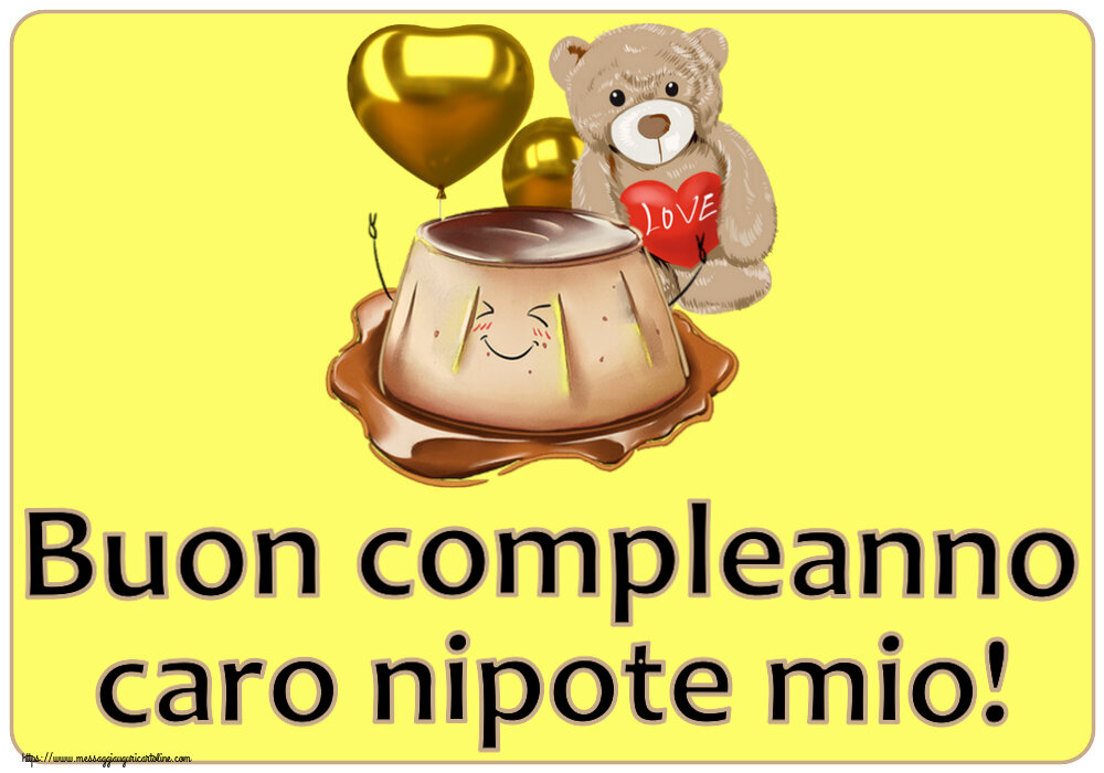 Bambini Buon compleanno caro nipote mio! ~ Torta d'amore