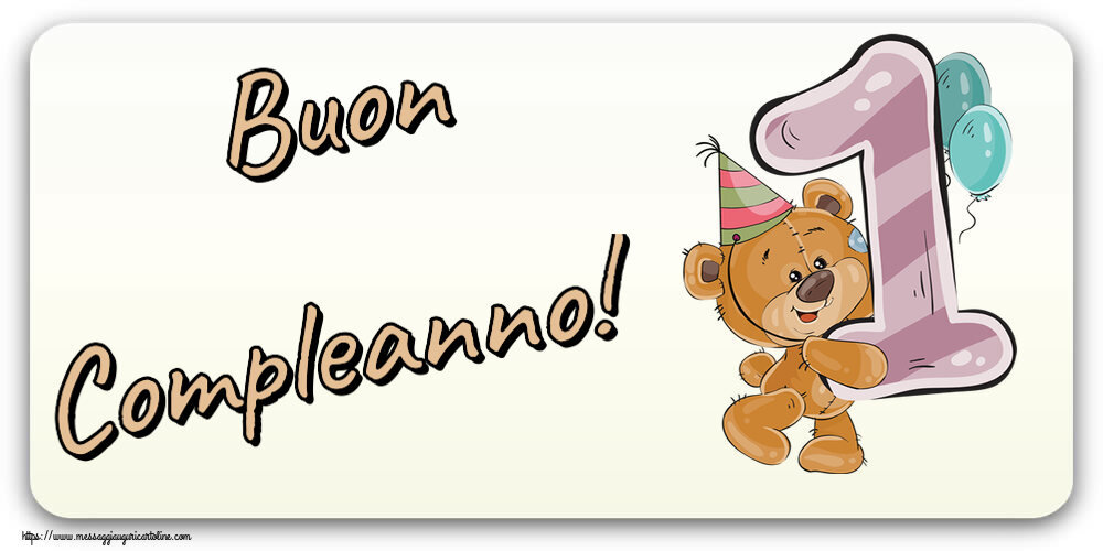 Bambini Buon Compleanno! ~ 1 anno