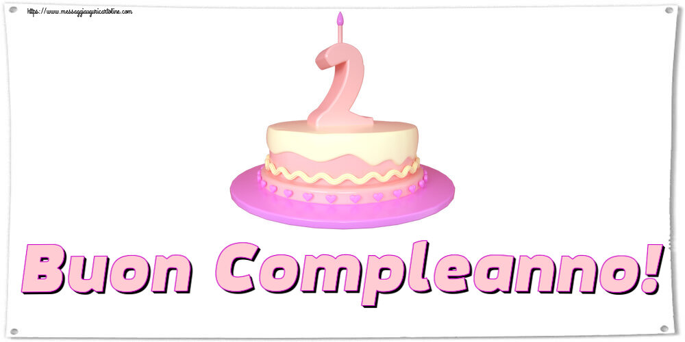 Bambini Buon Compleanno! ~ Torta 2 anni