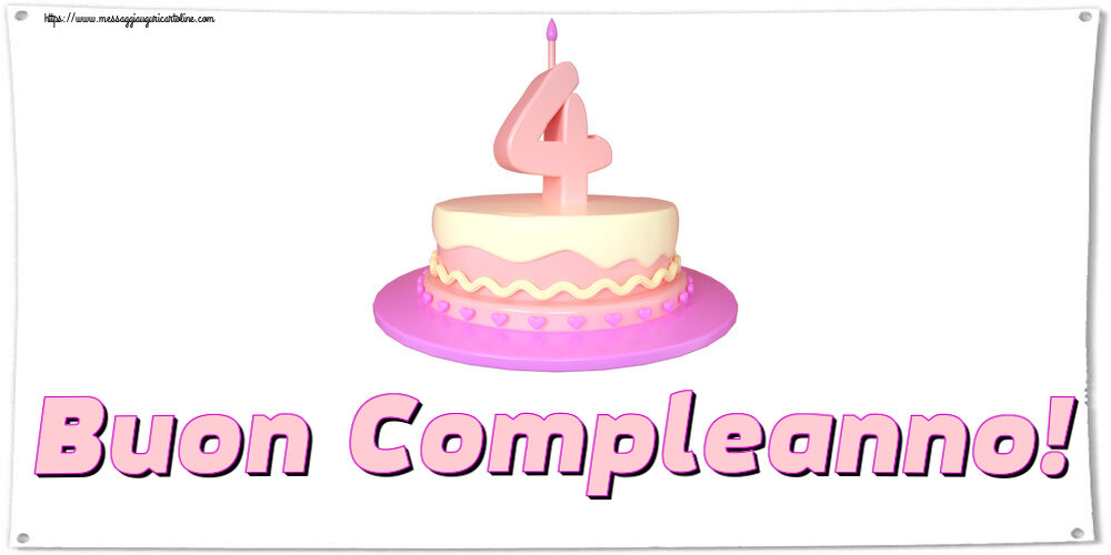 Buon Compleanno! ~ Torta 4 anni