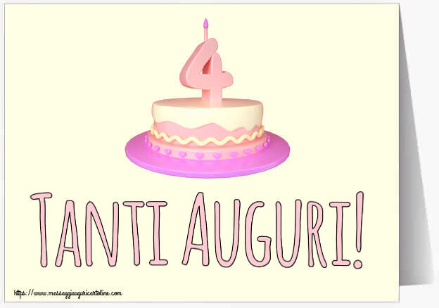 Tanti Auguri! ~ Torta 4 anni