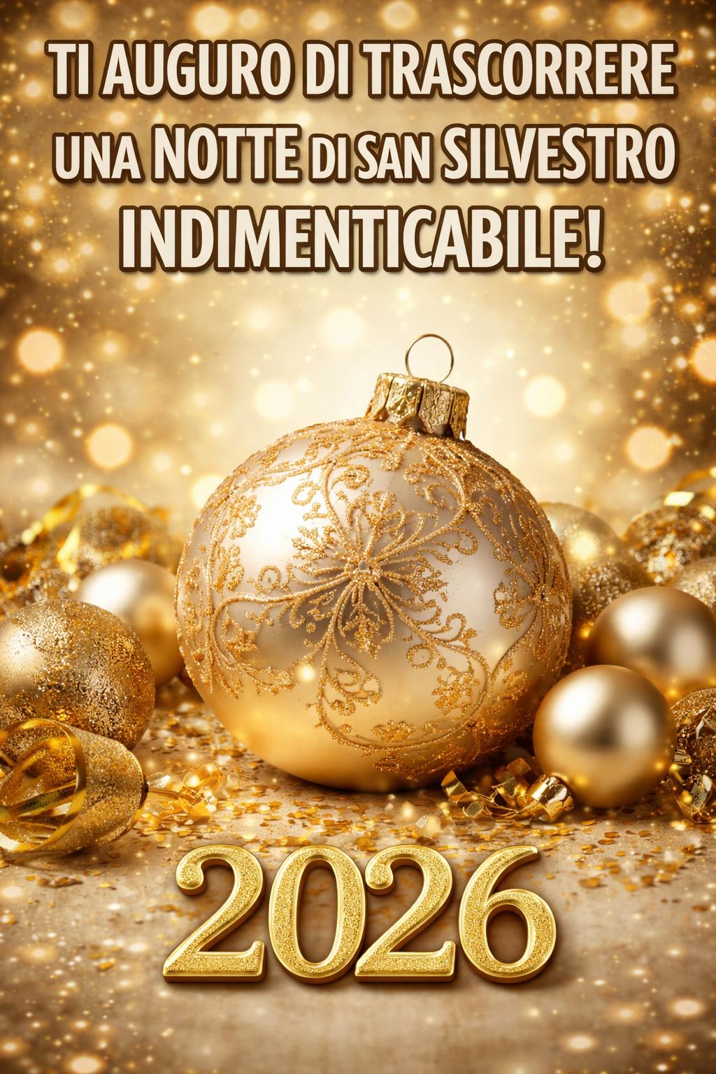 Ti auguro di trascorrere una notte di San Silvestro indimenticabile!