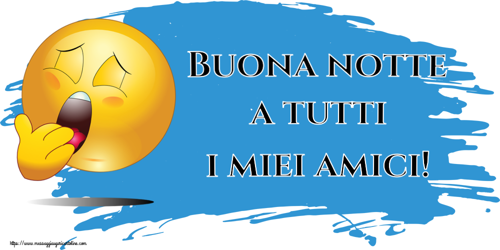 Buonanotte Buona notte a tutti i miei amici!