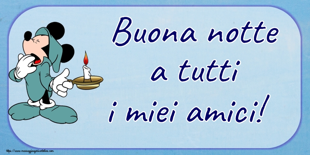 Buona notte a tutti i miei amici!