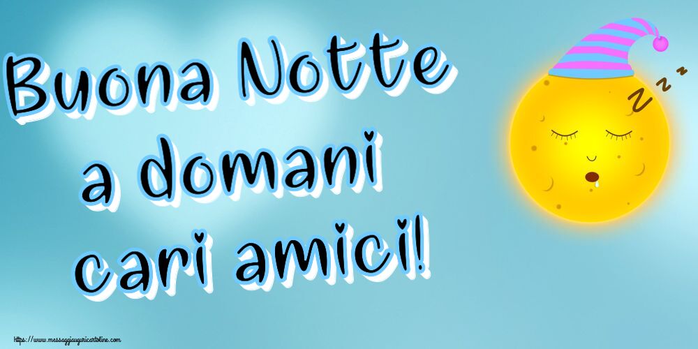Buona Notte a domani cari amici!