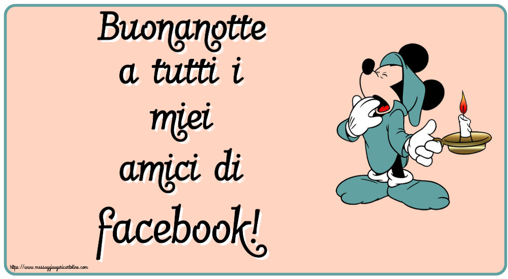 Buonanotte a tutti i miei amici di facebook!