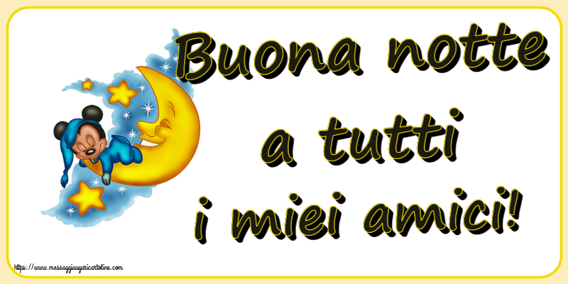 Buona notte a tutti i miei amici!