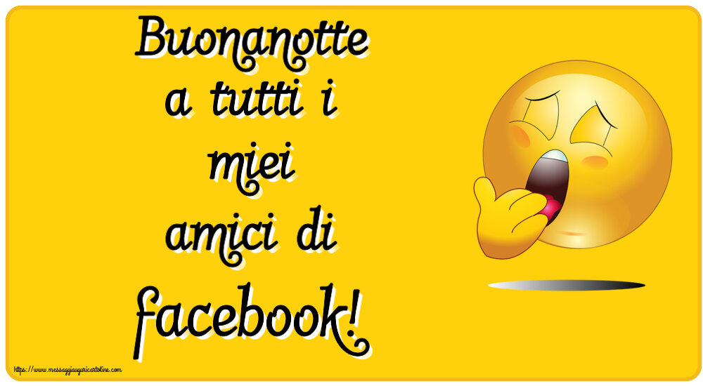 Buonanotte a tutti i miei amici di facebook!