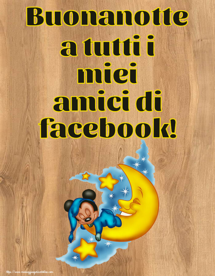 Buonanotte a tutti i miei amici di facebook!