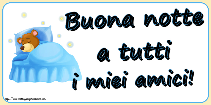 Buona notte a tutti i miei amici!