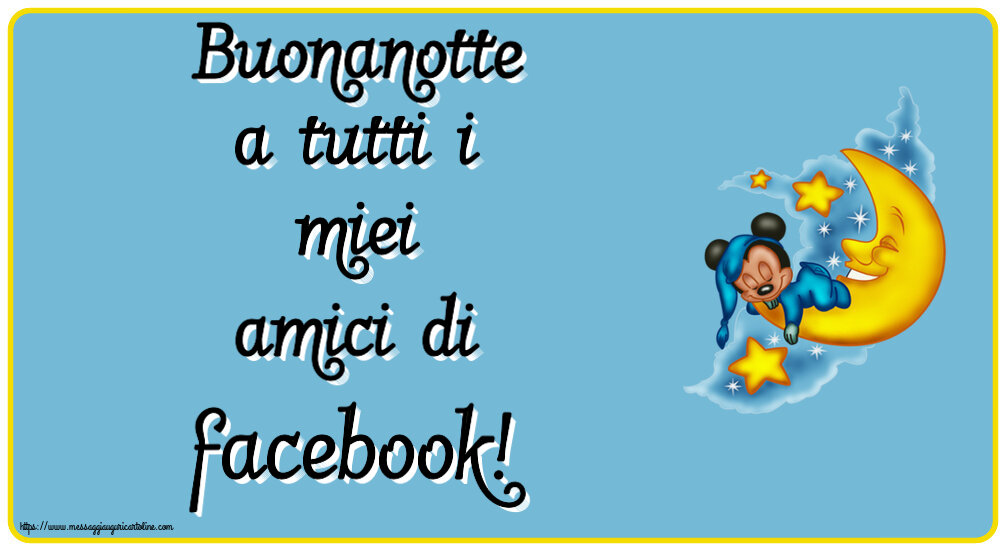 Buonanotte a tutti i miei amici di facebook!