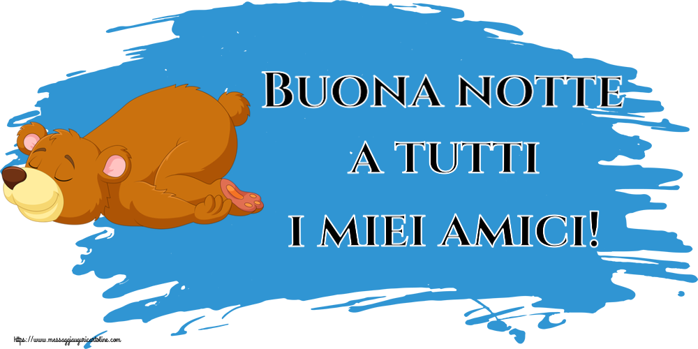 Buona notte a tutti i miei amici!