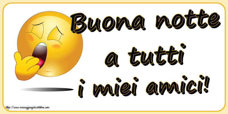 Buona notte a tutti i miei amici!