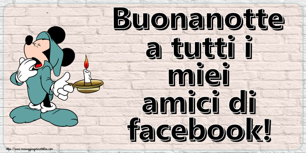 Buonanotte a tutti i miei amici di facebook!