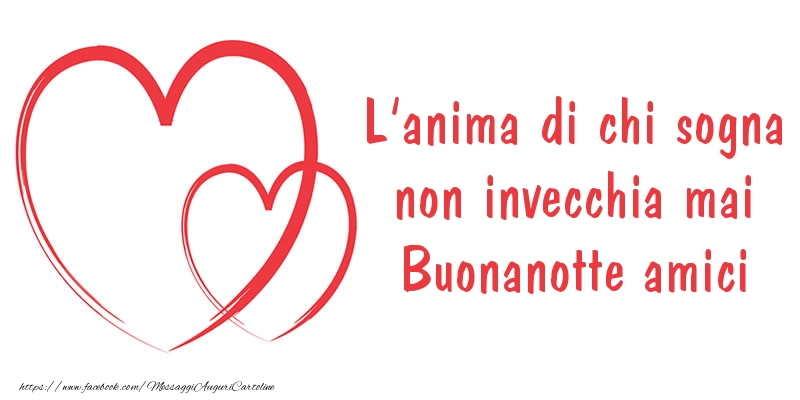 Cartoline di buonanotte - Buonanotte amici - messaggiauguricartoline.com