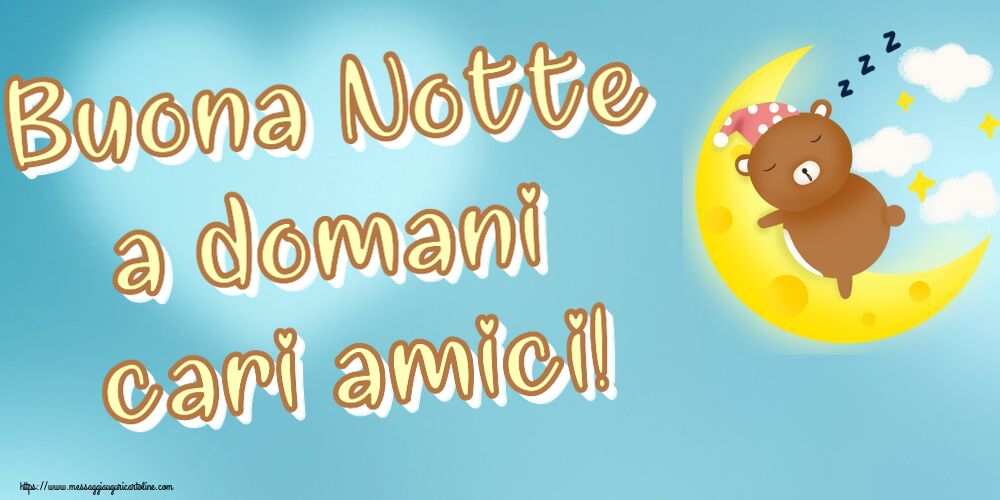 Buona Notte a domani cari amici!