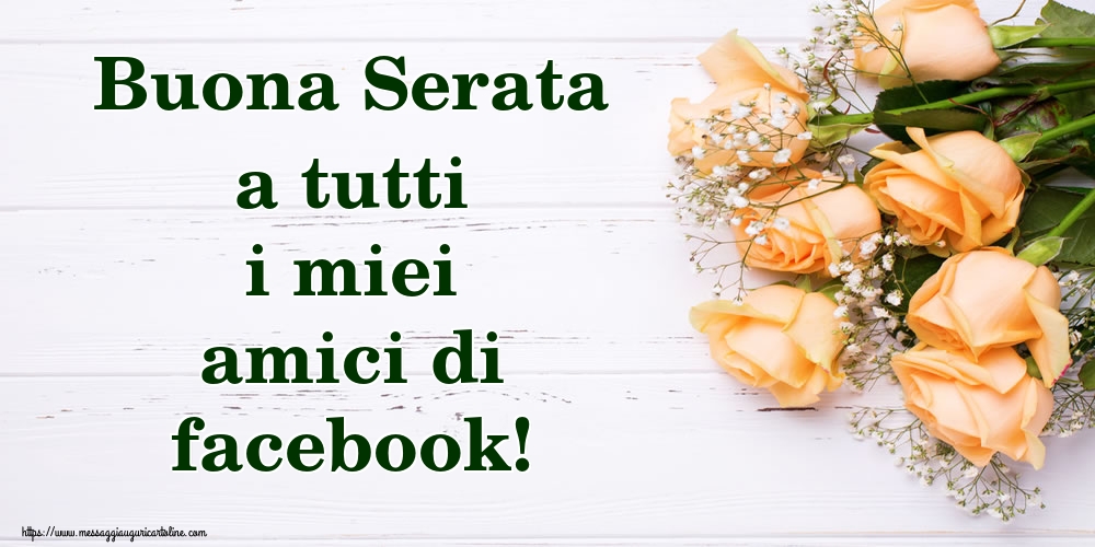 Buona Serata a tutti i miei amici di facebook!