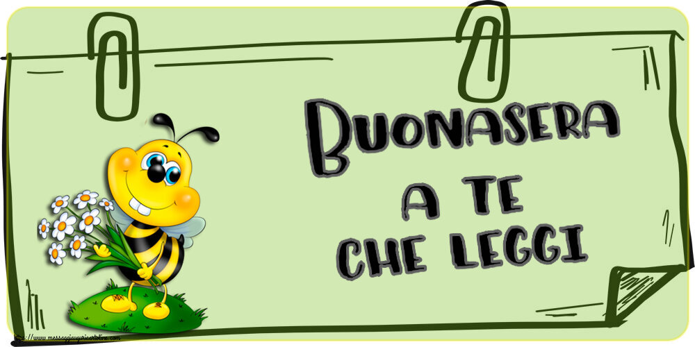Buonasera Buonasera a te che leggi!
