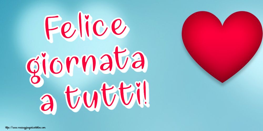 Buongiorno Felice giornata a tutti! ~ cuore rosso