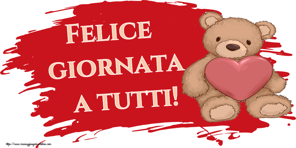 Buongiorno Felice giornata a tutti! ~ Teddy con cuore