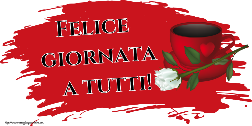 Buongiorno Felice giornata a tutti! ~ caffè e una rosa bianca