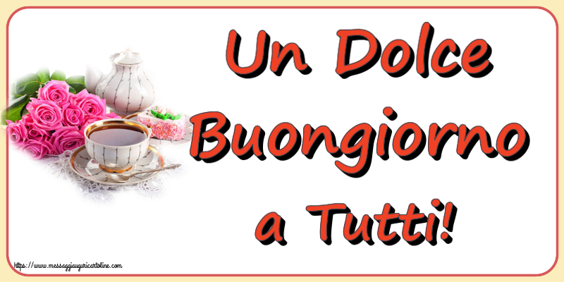 Buongiorno Un Dolce Buongiorno a Tutti! ~ composizione con tè e fiori
