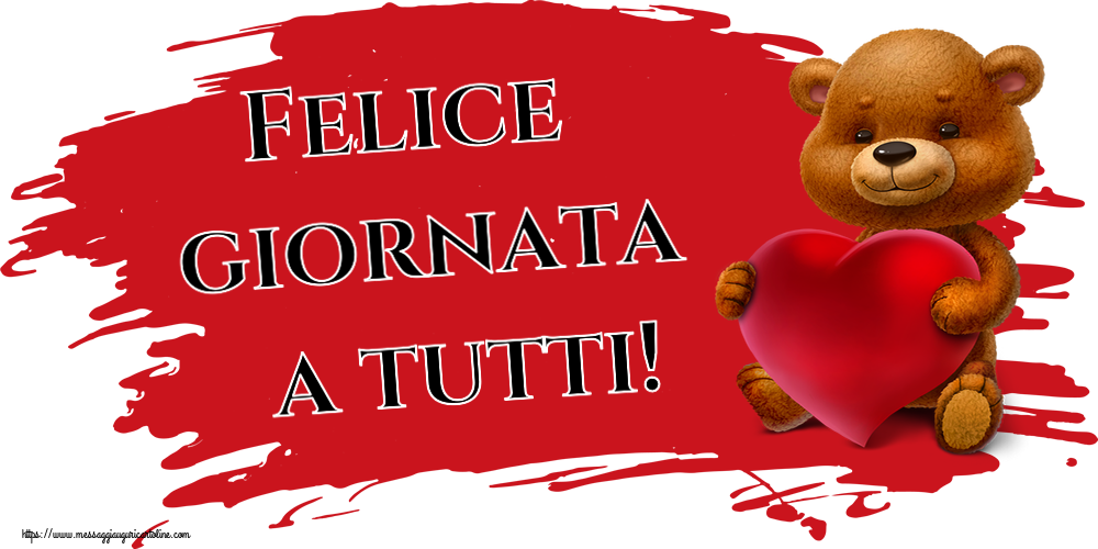 Buongiorno Felice giornata a tutti! ~ orso con un cuore