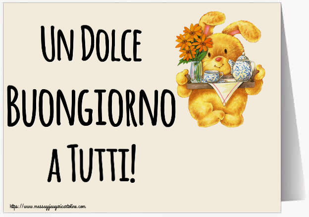 Buongiorno Un Dolce Buongiorno a Tutti!