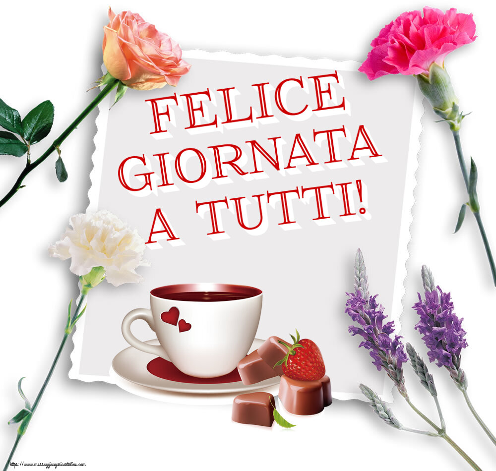 Buongiorno Felice giornata a tutti! ~ caffè con caramelle d'amore