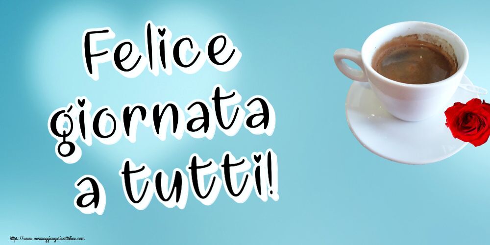 Buongiorno Felice giornata a tutti! ~ caffè e rosa
