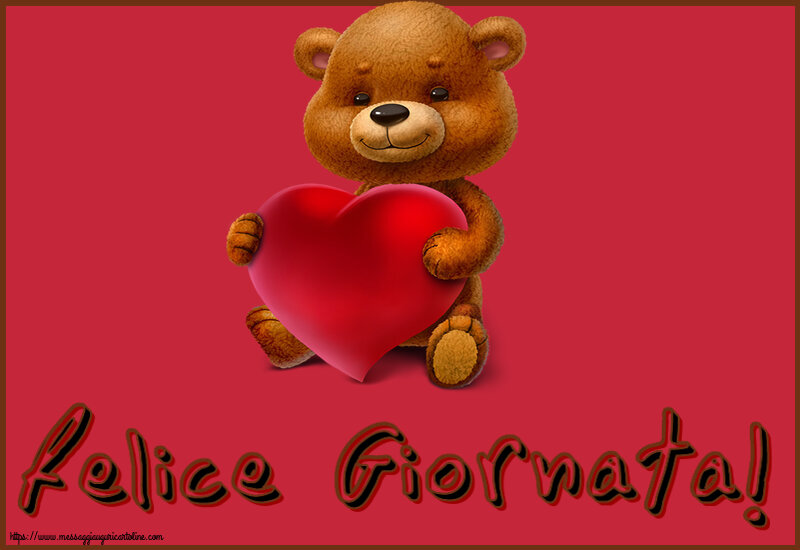Felice Giornata! ~ orso con un cuore