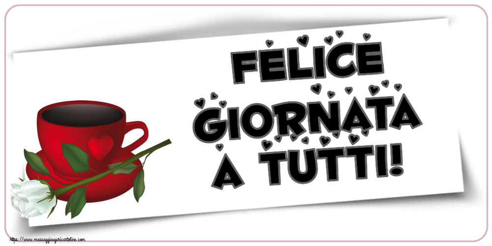 Buongiorno Felice giornata a tutti! ~ caffè e una rosa bianca