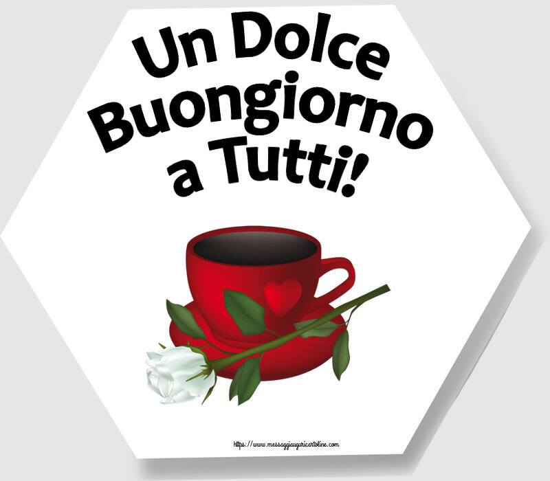 Buongiorno Un Dolce Buongiorno a Tutti! ~ caffè e una rosa bianca