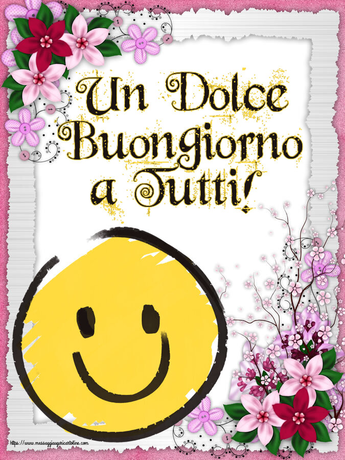 Un Dolce Buongiorno a Tutti! ~ emoticon sorriso