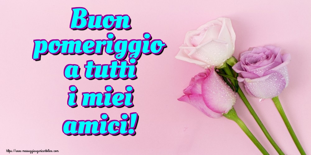 Buon pomeriggio a tutti i miei amici!