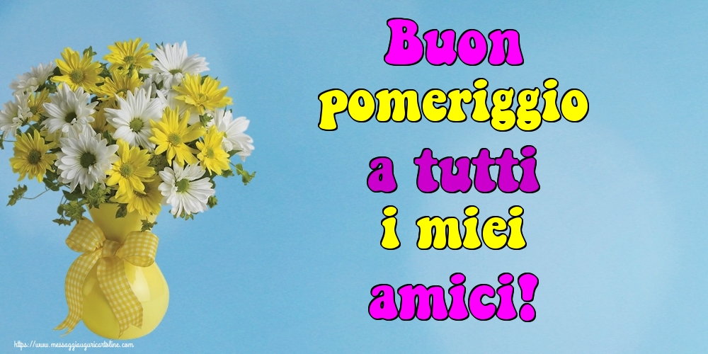 Buon pomeriggio a tutti i miei amici!