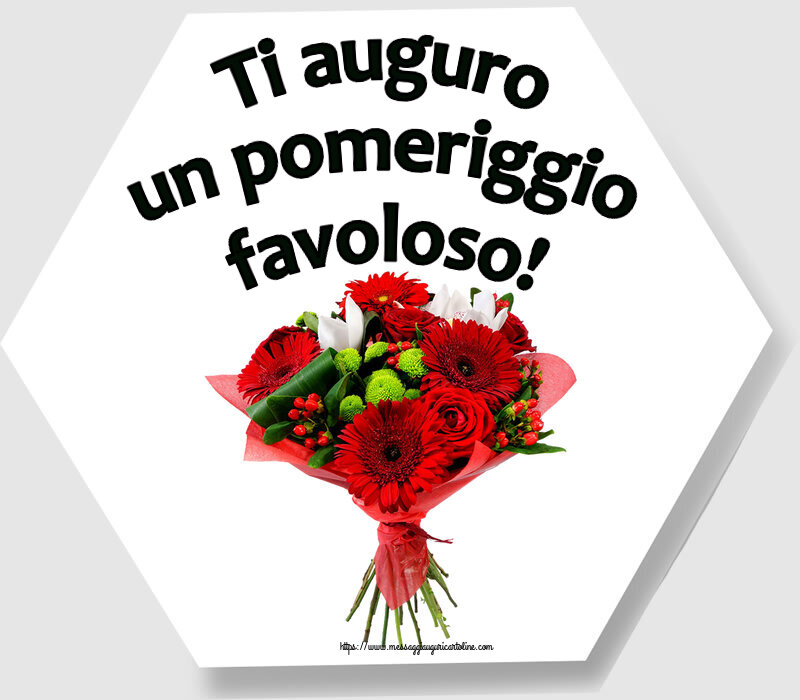 Buon Pomeriggio Ti auguro un pomeriggio favoloso! ~ bouquet di gerbere