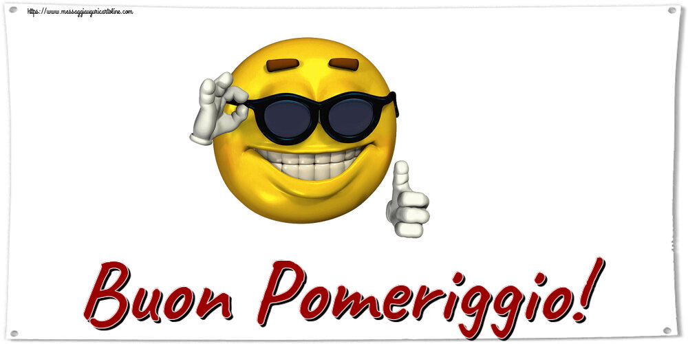 Buon Pomeriggio! ~ emoticon divertente con occhiali