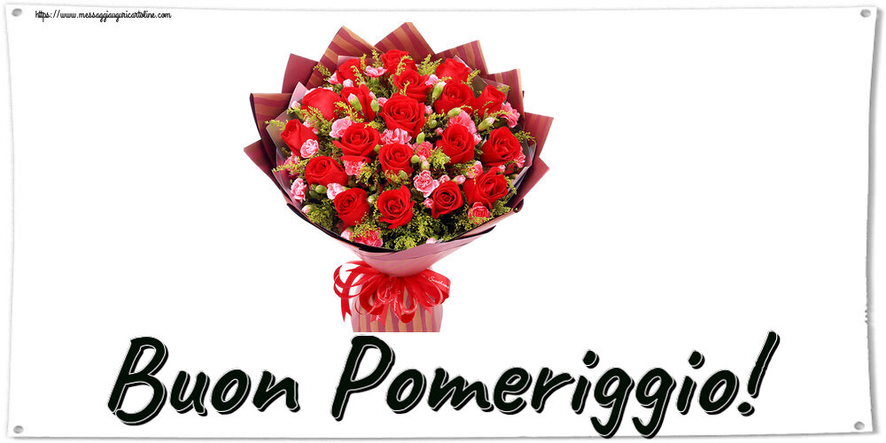 Buon Pomeriggio! ~ rose rosse e garofani