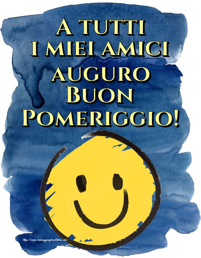 A tutti i miei amici auguro Buon Pomeriggio! ~ emoticon sorriso