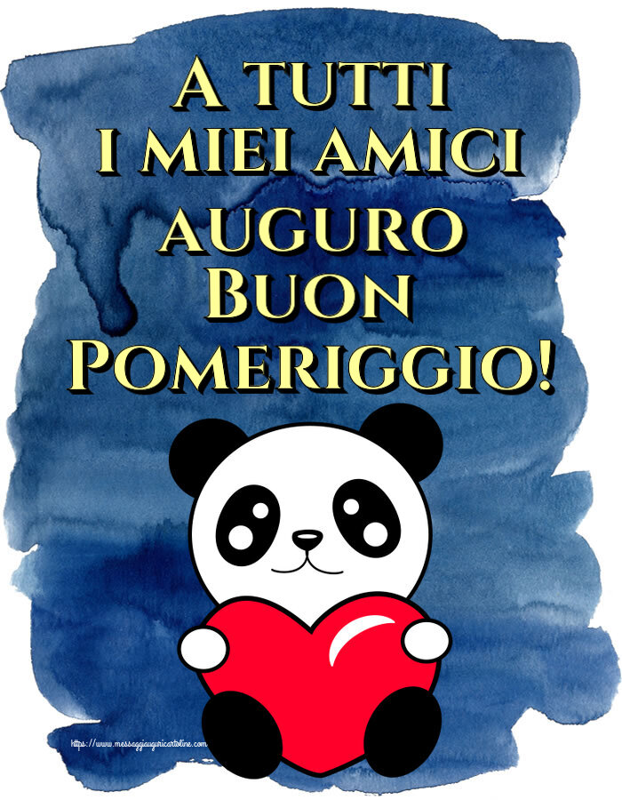 A tutti i miei amici auguro Buon Pomeriggio! ~ orsacchiotto con cuore