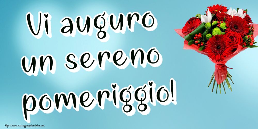 Vi auguro un sereno pomeriggio! ~ bouquet di gerbere