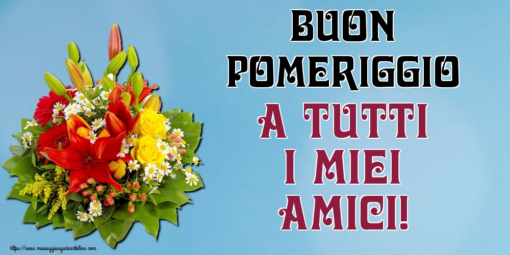Buon pomeriggio a tutti i miei amici!